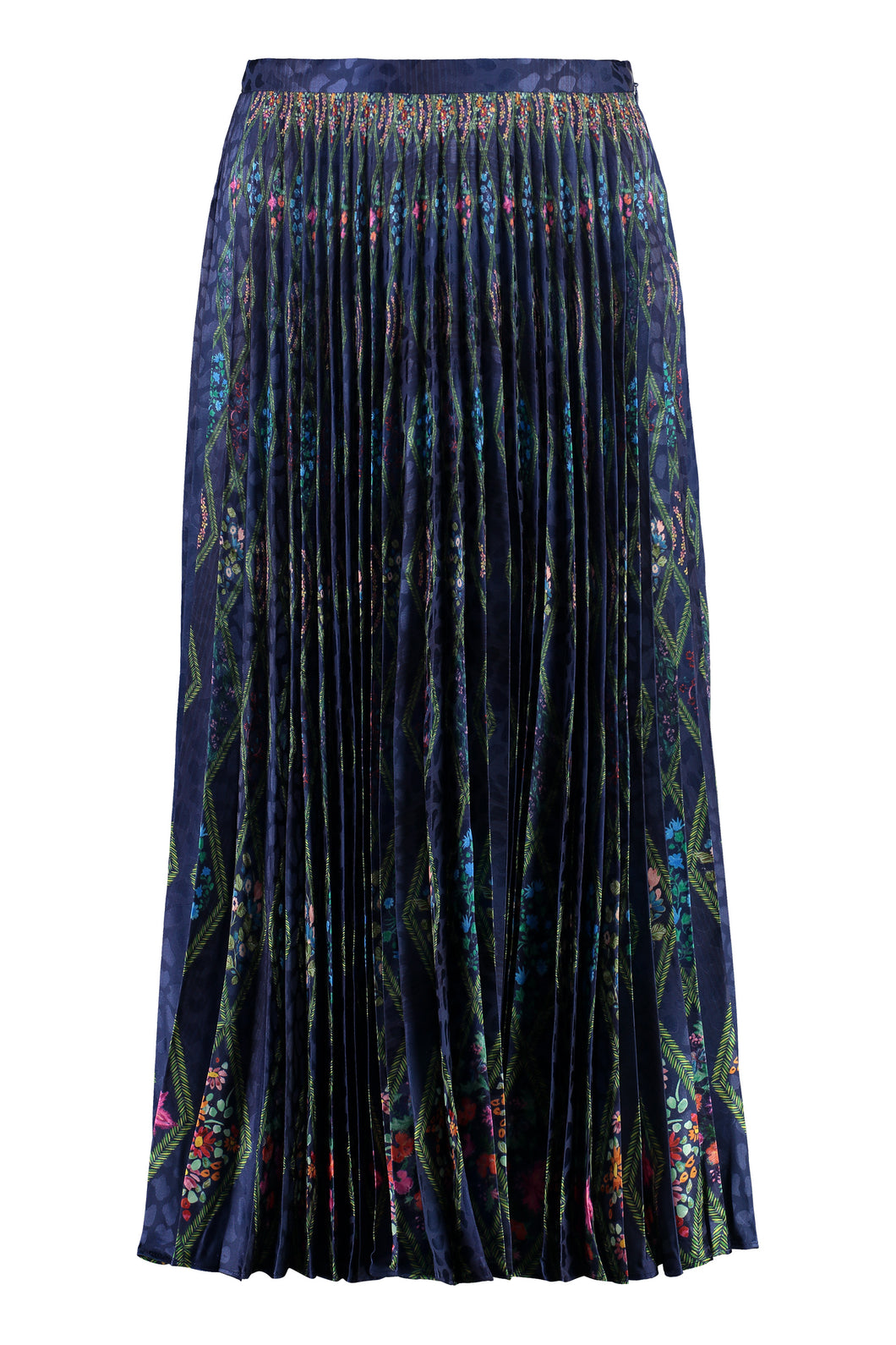Printed pleated skirt