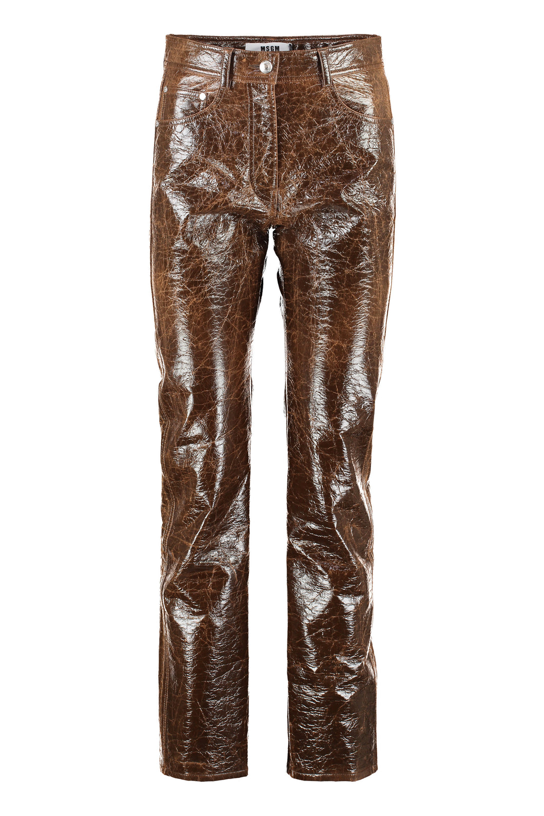 Vegan leather trousers