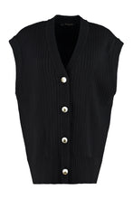 Load image into Gallery viewer, Casey ribbed sleeveless cardigan
