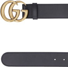 Load image into Gallery viewer, Leather belt with double G buckle
