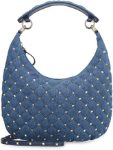 Load image into Gallery viewer, Valentino Garavani - Rockstud Spike denim hobo-bag
