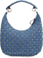 Load image into Gallery viewer, Valentino Garavani - Rockstud Spike denim hobo-bag

