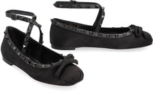 Load image into Gallery viewer, Valentino Garavani - Rockstud satin ballet flats
