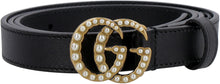 Load image into Gallery viewer, Leather belt with GG buckle
