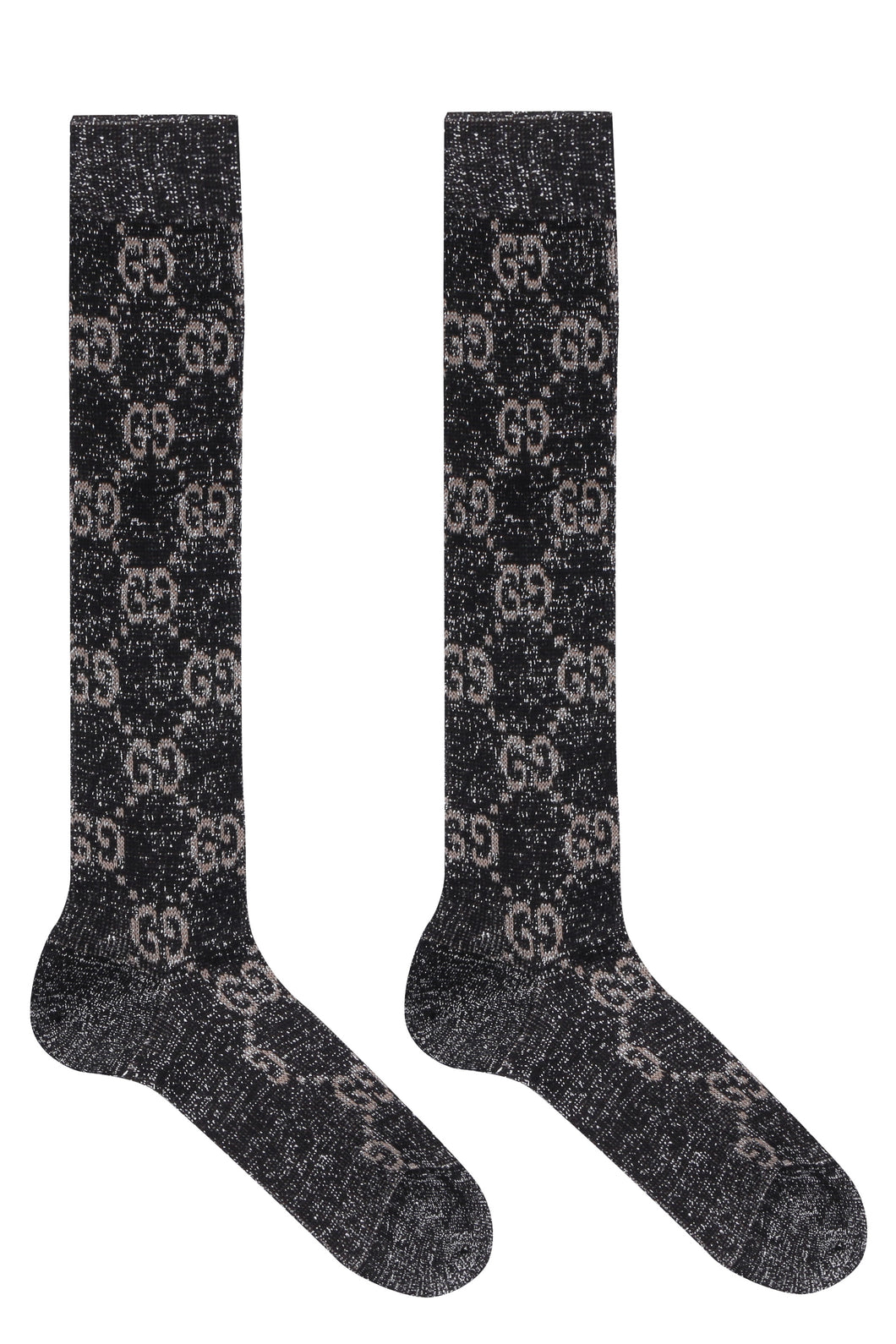 Jacquard logo cotton blend socks