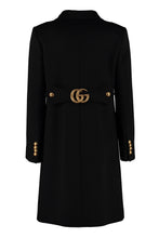 Load image into Gallery viewer, Metal buttons wool coat
