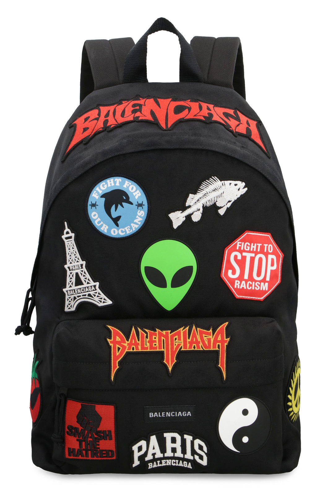 Explorer logo detail nylon backpack