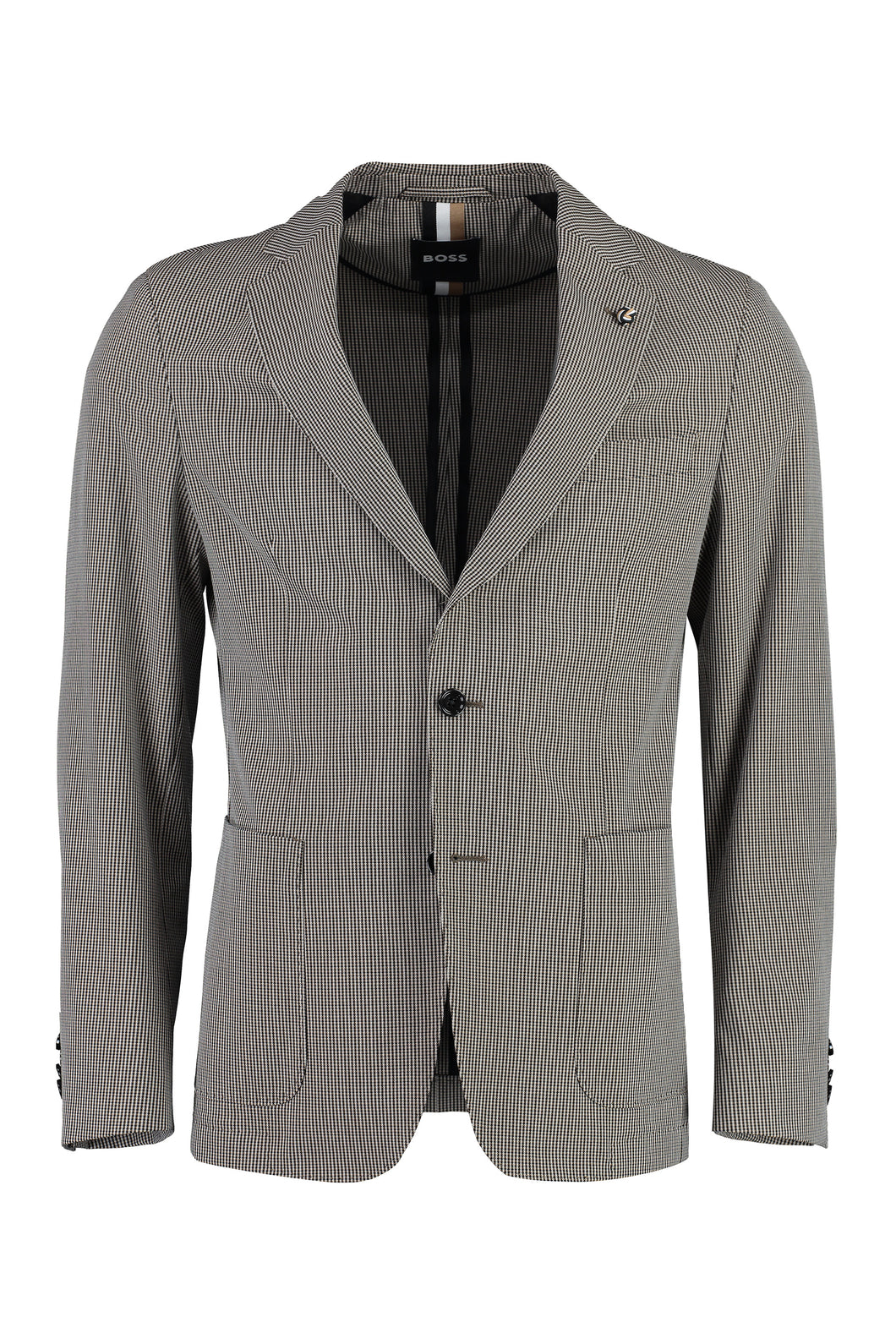 Houndstooth single breast blazer
