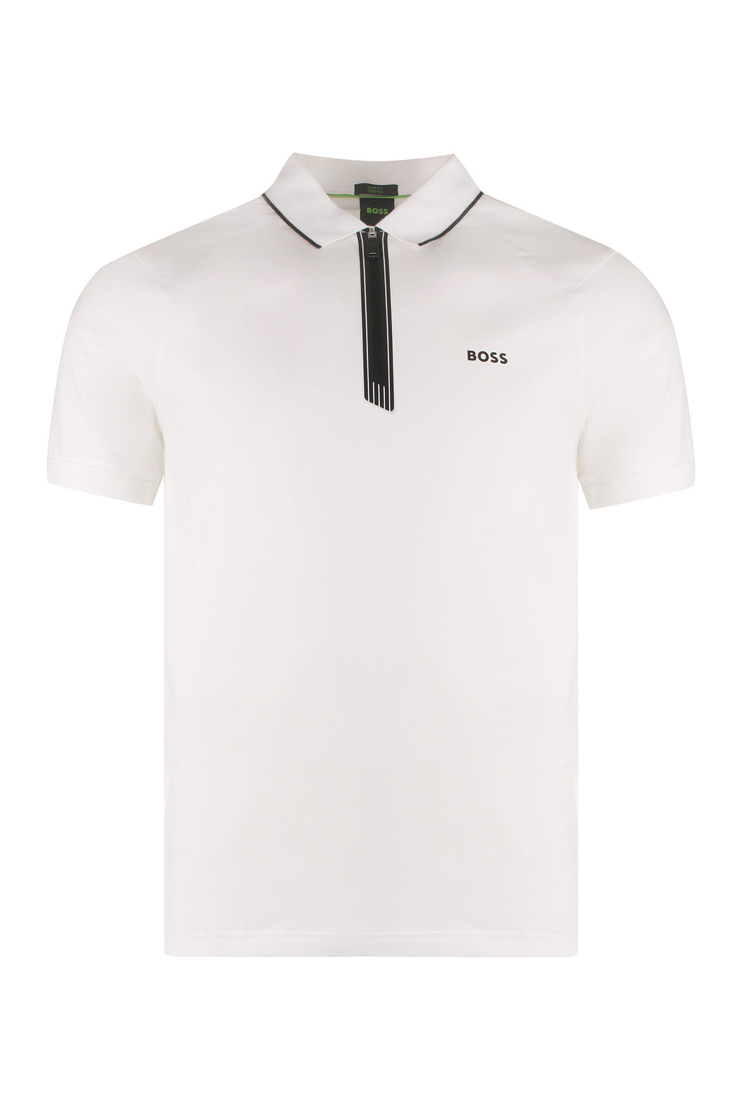 Stretch cotton short sleeve polo shirt