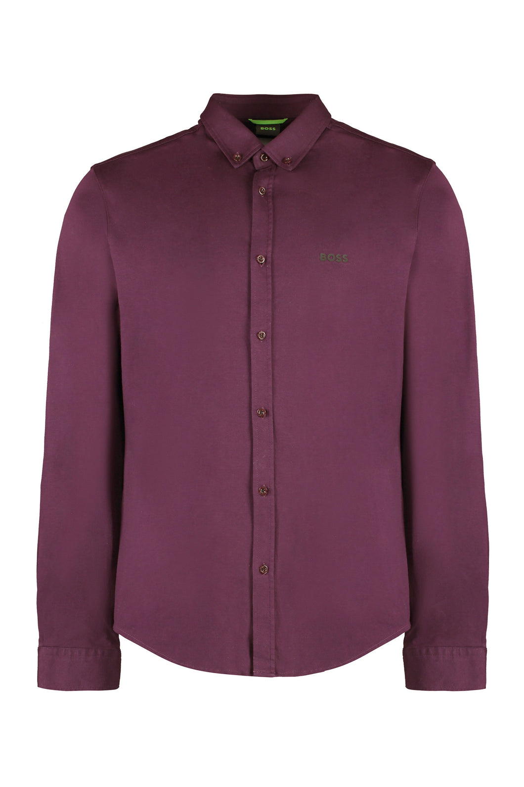 Button-down collar cotton shirt