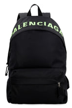 Load image into Gallery viewer, Wheel logo detail nylon backpack
