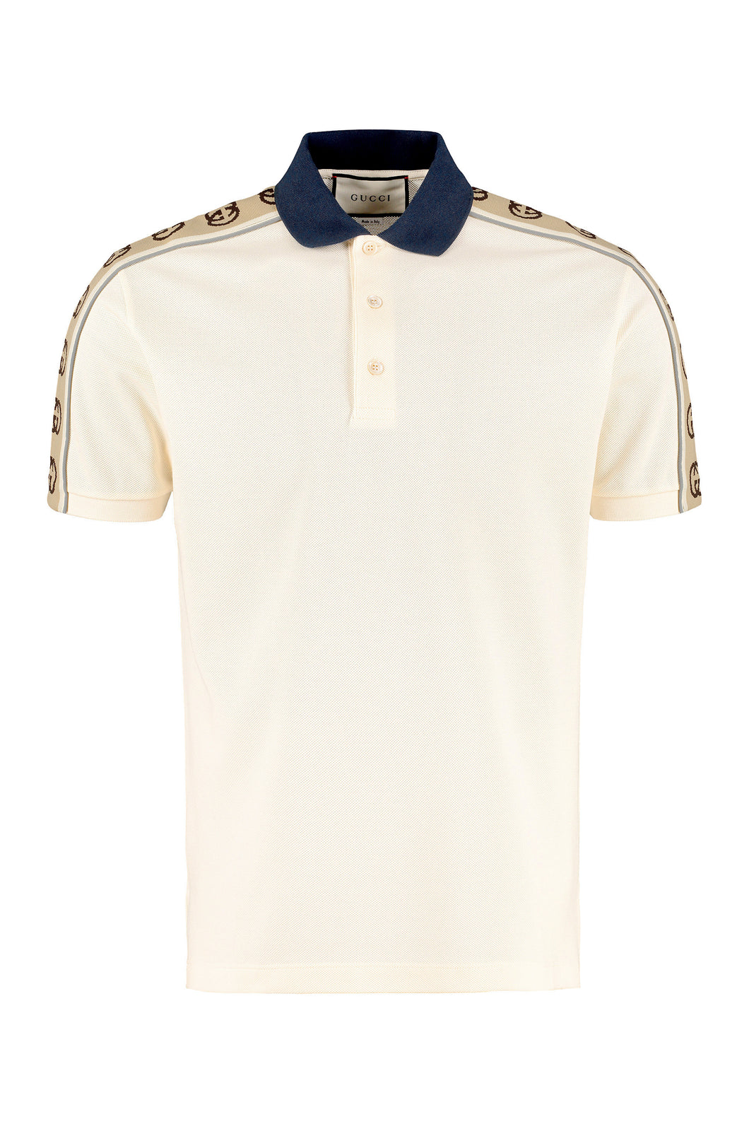 Short-sleeved cotton polo shirt