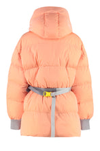 Load image into Gallery viewer, Belted full zip down jacket
