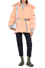 Load image into Gallery viewer, Belted full zip down jacket
