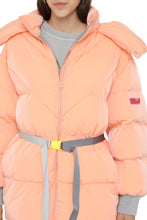 Load image into Gallery viewer, Belted full zip down jacket
