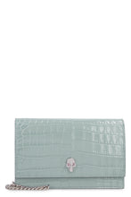 Load image into Gallery viewer, Croco-print leather clutch
