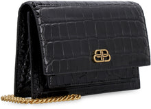 Load image into Gallery viewer, Sharp Croco-print leather clutch
