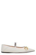 Load image into Gallery viewer, Leather pointy-toe ballet flats
