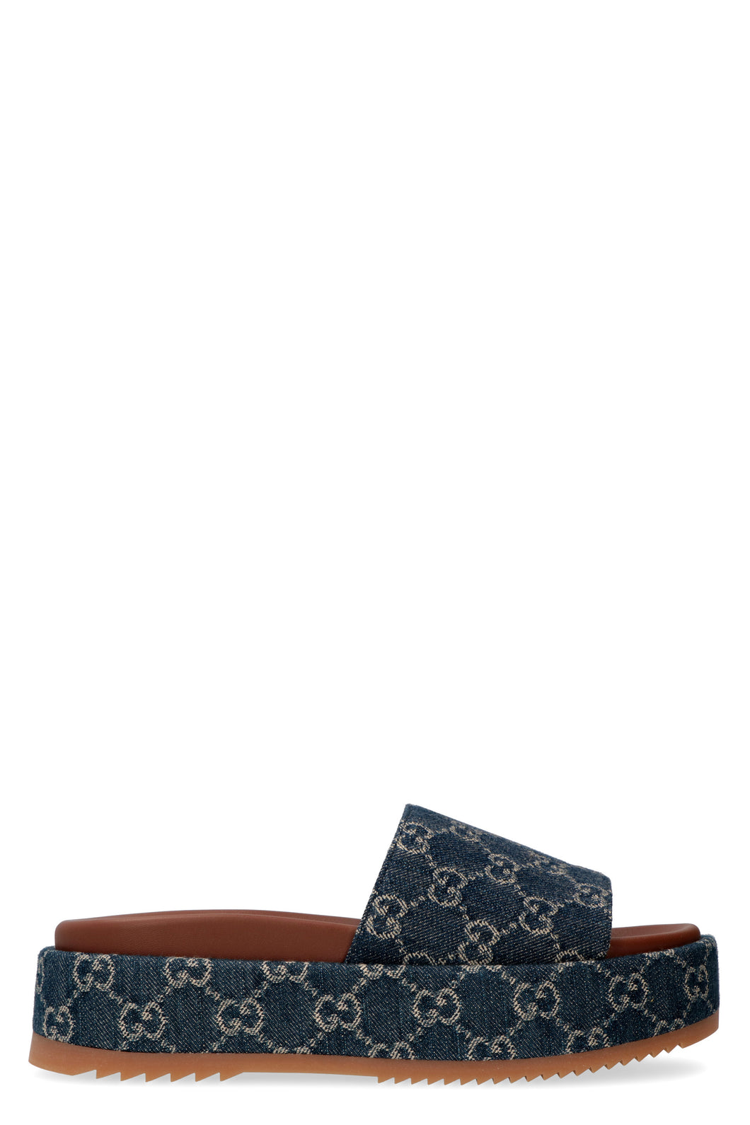 Leather and fabric slides
