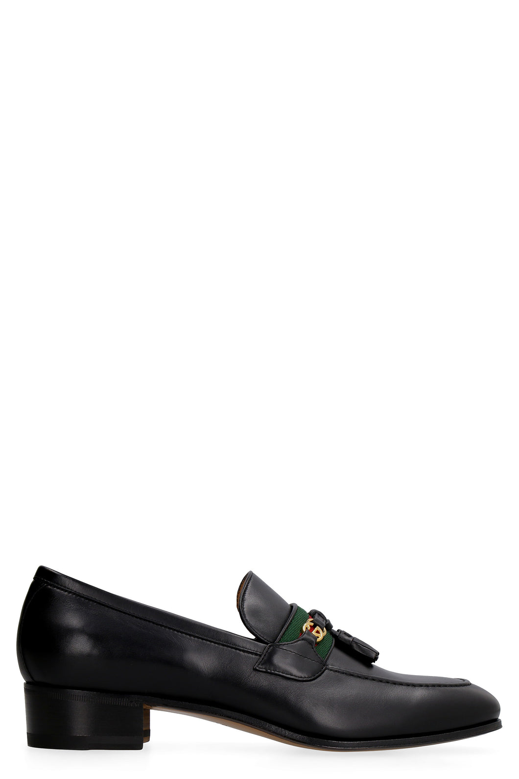 Logo detail leather loafers