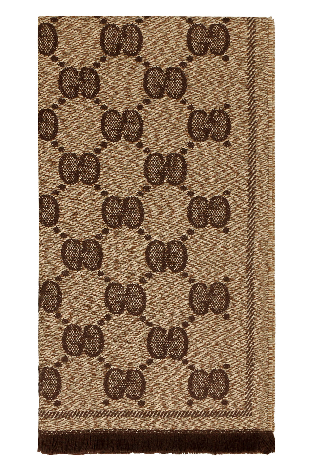Wool jacquard scarf