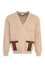 Load image into Gallery viewer, Web-detail wool blend cardigan

