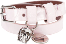 Load image into Gallery viewer, Skull charm leather double-wrap bracelet
