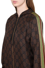 Load image into Gallery viewer, Full zip sweatshirt with side stripes
