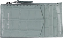 Load image into Gallery viewer, Skull croco-print leather card holder
