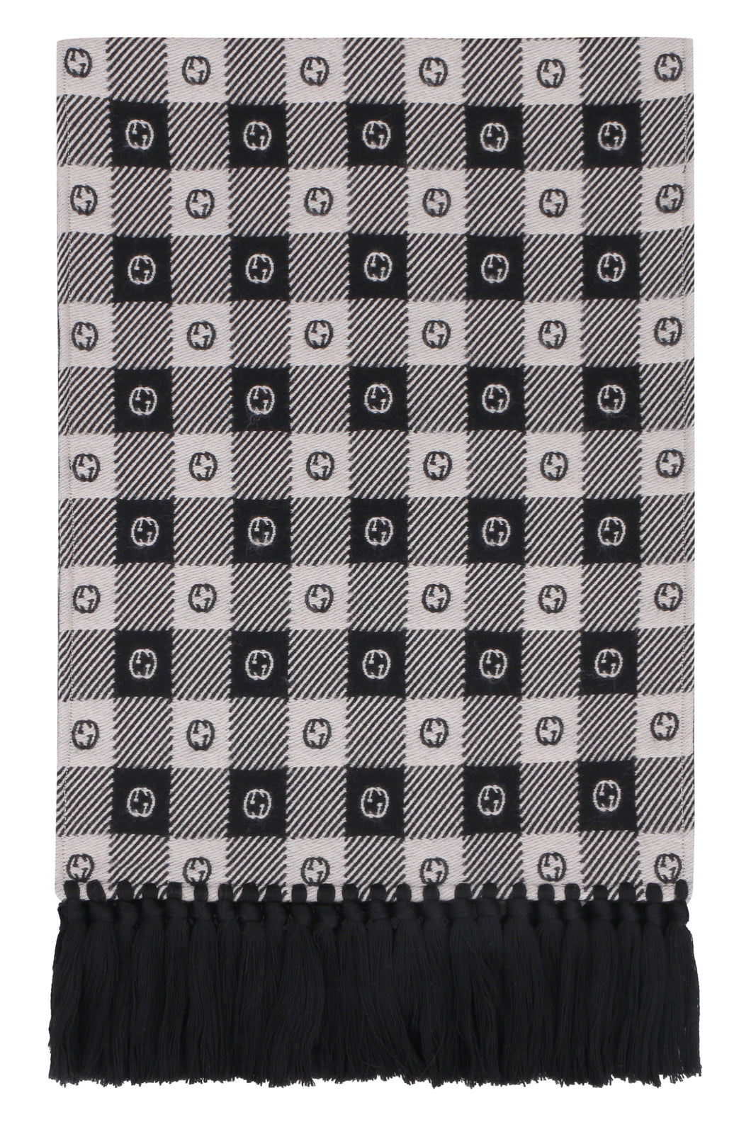 Wool jacquard scarf