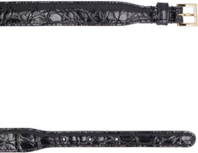 Load image into Gallery viewer, Leather belt with metal horsebit
