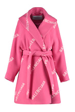 Load image into Gallery viewer, Printed wool blend coat
