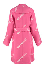 Load image into Gallery viewer, Printed wool blend coat
