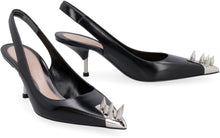 Load image into Gallery viewer, Leather slingback pumps
