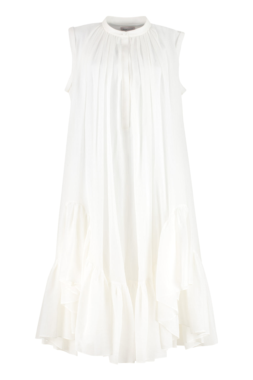 Midi dress with flared hem