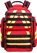 Load image into Gallery viewer, Fire logo detail nylon backpack
