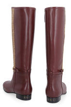 Load image into Gallery viewer, Leather and fabric boots
