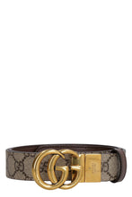 Load image into Gallery viewer, Leather and GG supreme fabric reversible belt
