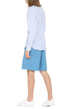 Load image into Gallery viewer, Embroidered striped cotton shirt
