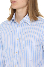 Load image into Gallery viewer, Embroidered striped cotton shirt
