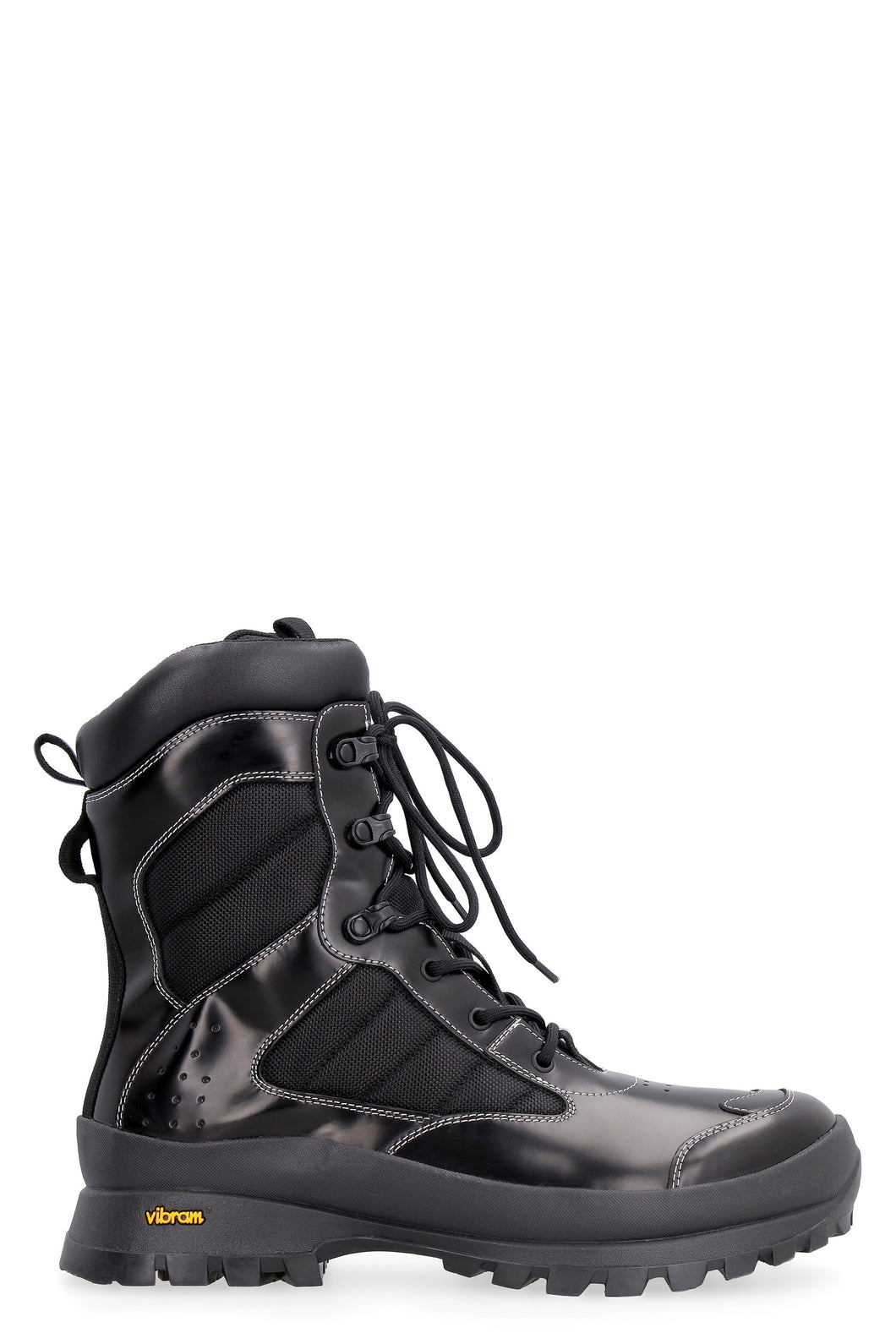Leather lace-up boots