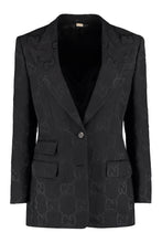 Load image into Gallery viewer, Cotton blend single-breast jacket
