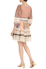 Load image into Gallery viewer, Devi Spliced Billow linen mini dress
