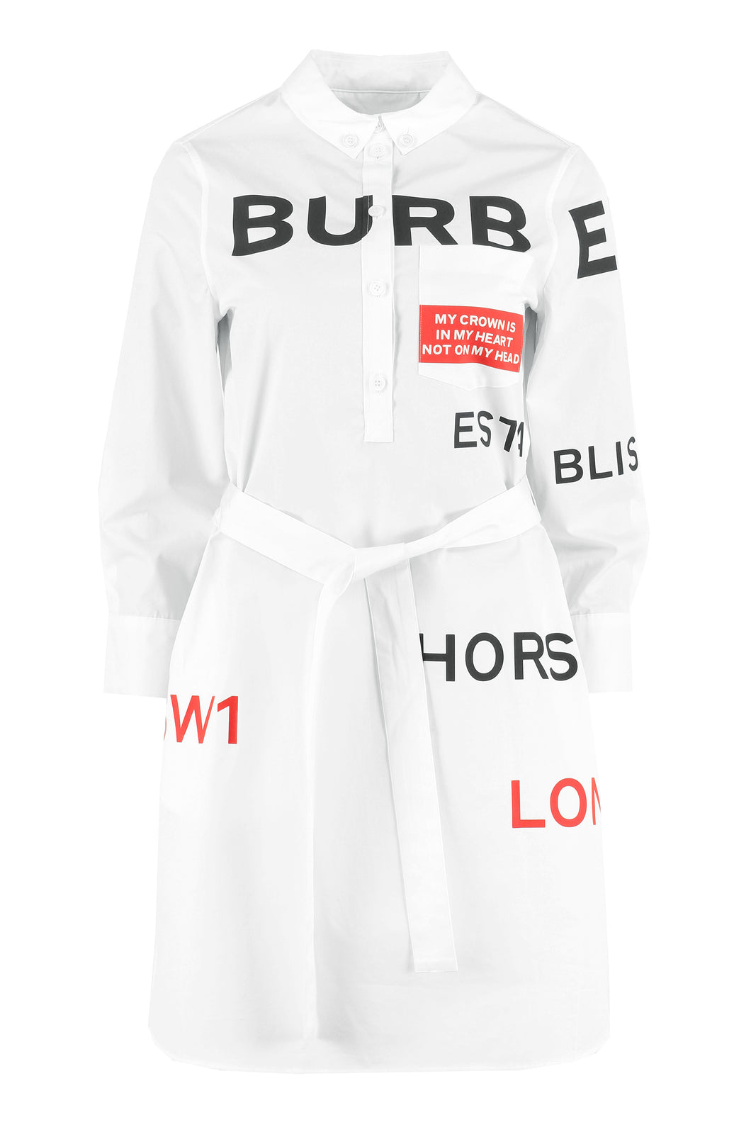 Belted cotton shirtdress