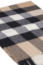 Load image into Gallery viewer, Check motif cachemire scarf
