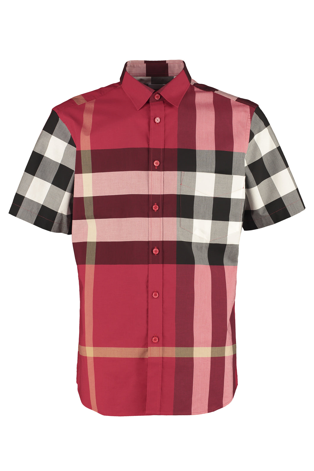 Check print cotton shirt