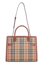 Load image into Gallery viewer, Title bag in leather and Vintage Check fabric

