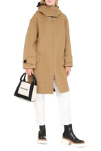 Load image into Gallery viewer, Hooded wool coat
