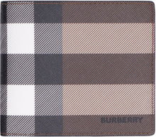 Load image into Gallery viewer, Checked print fabric flap-over wallet
