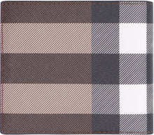 Load image into Gallery viewer, Checked print fabric flap-over wallet
